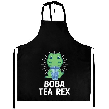 Discover Boba Tea Rex Bubble Tea Lover Boba Tea Drinker Aprons