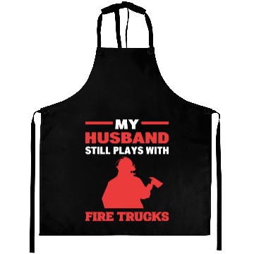Discover Husband Firefighter Engineman Aprons
