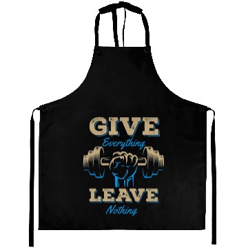 Discover Motivational quotes for gym,never give up Aprons