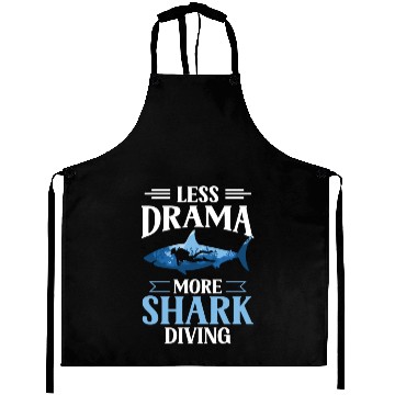 Discover Less Drama More Shark Diving Animal Sharks Lover Aprons