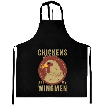 Discover Funny Chicken Farmer Chickens Are My Wingmen Aprons