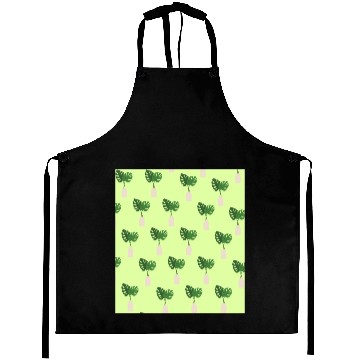 Discover Green Tropical Palm Leaves In A Grey Vessel Aprons