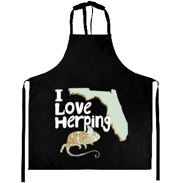 Discover Florida Chameleon I Love Herping Aprons