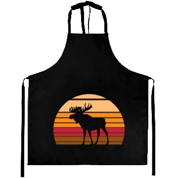 Discover Moose Sunset Animal Aprons