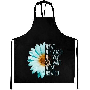 Discover Be The Change Treat The World Aprons