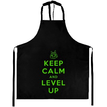 Discover keep calm and level up Aprons
