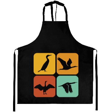 Discover Retro Cormorant Birds I Aesthetic I Cormorant Bird Aprons