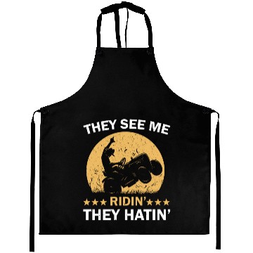 Discover Funny Tractor Mower Saying Gardener Cutting Lawn Aprons