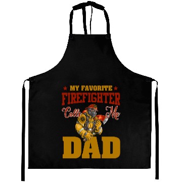 Discover My Favorite Firefighter Calls Me Dad Aprons