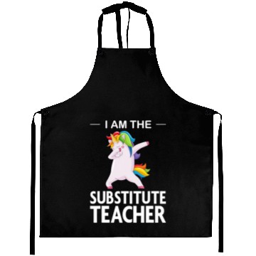 Discover Funny I Am The Substitute Teacher Dabbing Colorful Aprons