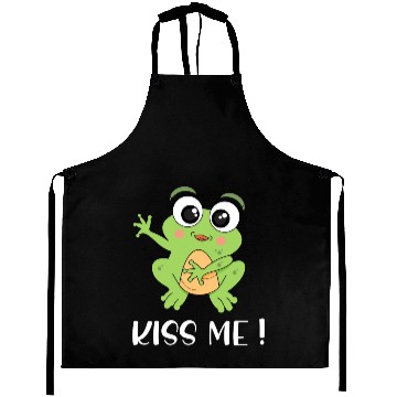 Discover Cartoon Kids Frog I Kiss Me Frog Motif 1 Aprons