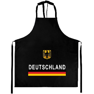 Discover Deutschland Flag And Emblem Germany Aprons