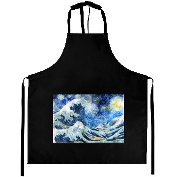 Discover Great Wave During a Starry Night Click on Artist Aprons