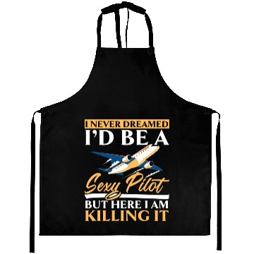 Discover Airplane Plane Pilot Aviator Sky Flight Instructor Aprons