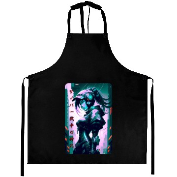 Discover Neon Nights: A Cyberpunk Design 6 Aprons