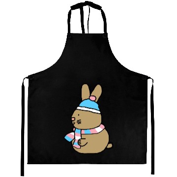 Discover Cute Easter Bunny and Transgender Pride Flag Hat Aprons