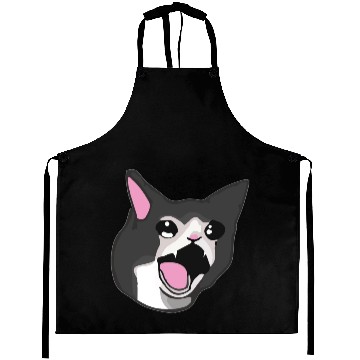 Discover Yamero Crying Screaming Cat Meme Cute Japanese Aprons