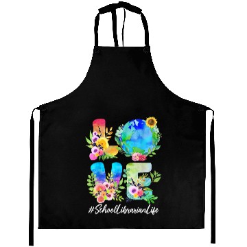 Discover School Librarian Love World Earth Day Save The Pla Aprons