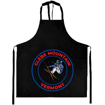 Discover Retro Cool Skiing Glebe Mountain Vermont Souvenir Aprons