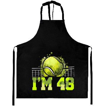 Discover I'm 48 Racket Sports Tennis Player Adult 48th Aprons