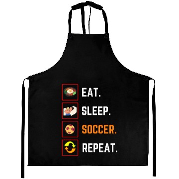 Discover Funny Eat Sleep soccer Repeat Gift Aprons