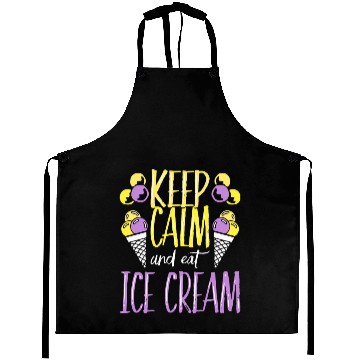Discover Keep Calm And Eat Ice Cream Lover Aprons