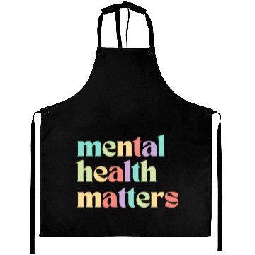 Discover Mental Health Matters | Retro Quote Mixed Peach Aprons