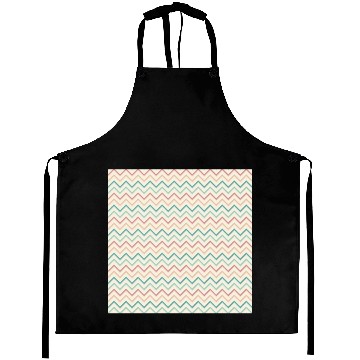 Discover Colorful Retro Chevron Pattern Aprons