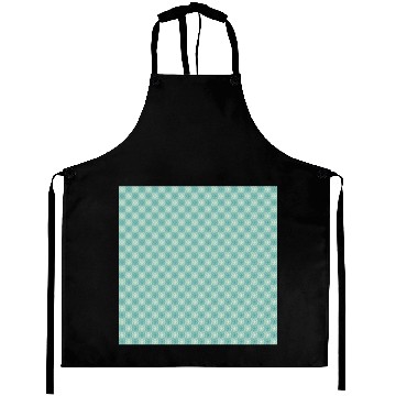 Discover Teal Geometric Floral Retro Pattern Aprons