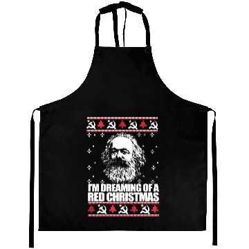 Discover Dreaming Red Marx Ugly Aprons