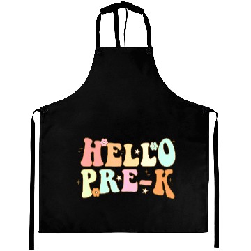 Discover Hello Pre-k Back To School Retro Teacher Student Aprons