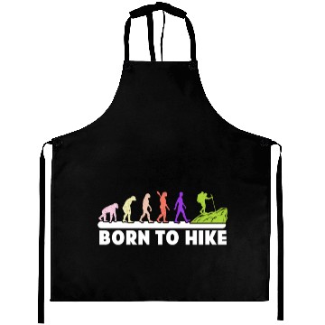Discover Born to Hike Mountain fan Wanderlust Hikers Aprons