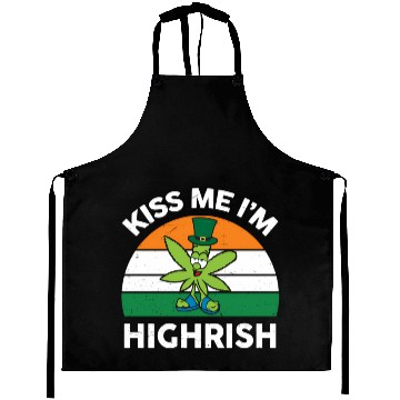 Discover St Patricks Day Kiss Me Im Highrish Marijuana Aprons