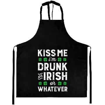Discover Kiss Me I'M Irish Or Drunk Or Whatever St Patricks Aprons