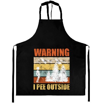 Discover Wanderlust funny I love peeing outside Aprons