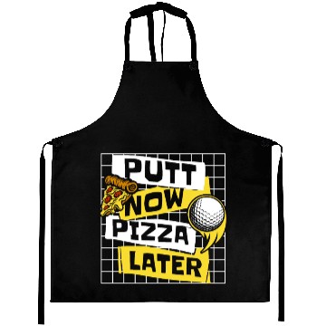 Discover Putt Now Pizza Later Golfing Legend Player Pro Aprons