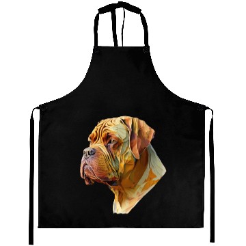 Discover Abstract AI-Generated Dogue de Bordeaux Aprons