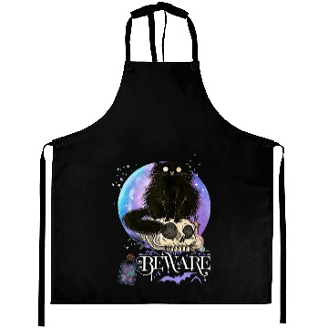 Discover Black cat Magic Witchy Tarot cards Beware potion Aprons