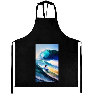 Discover A surfer sailing on rough seas Aprons