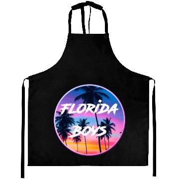 Discover Florida Boys Palm Trees Sunset Aprons
