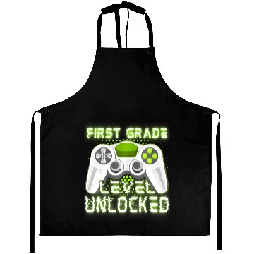 Discover Leveled Up To 1st Grade Gamer Back To School First Aprons