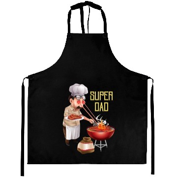 Discover Super Dad Cookout Illustration Super Hero Aprons