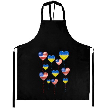 Discover US Solidarity and a heart for Ukraine Aprons