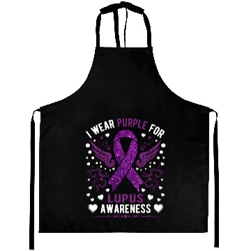 Discover I Wear Purple For Lupus Awareness Month Men Women Aprons