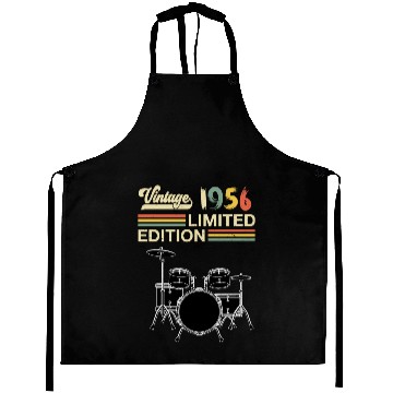Discover Vintage 1956 Drums 67th Birthday Drummer Aprons
