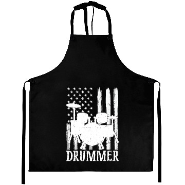 Discover Funny Drummer Art For Men Women Drum Set Drumming Aprons