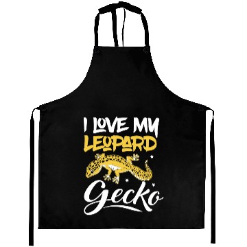 Discover I Love My Leopard Gecko Reptile Lizard Lover Aprons