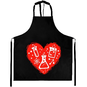 Discover Science Physics Heart Valentines Day Chemist Physi Aprons