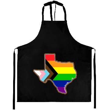 Discover Pride Equality Flag Texas Rainbow Aprons