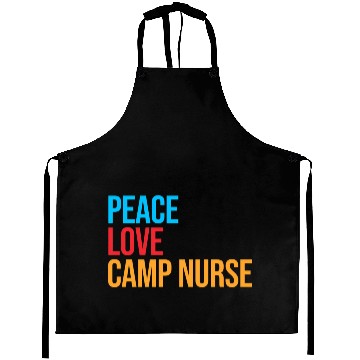 Discover Peace Love Camp Nurse Aprons